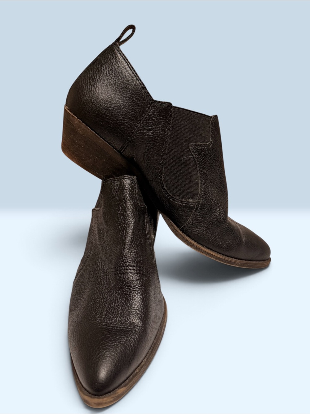 Lucky Brand Black Leather Ankle Booties